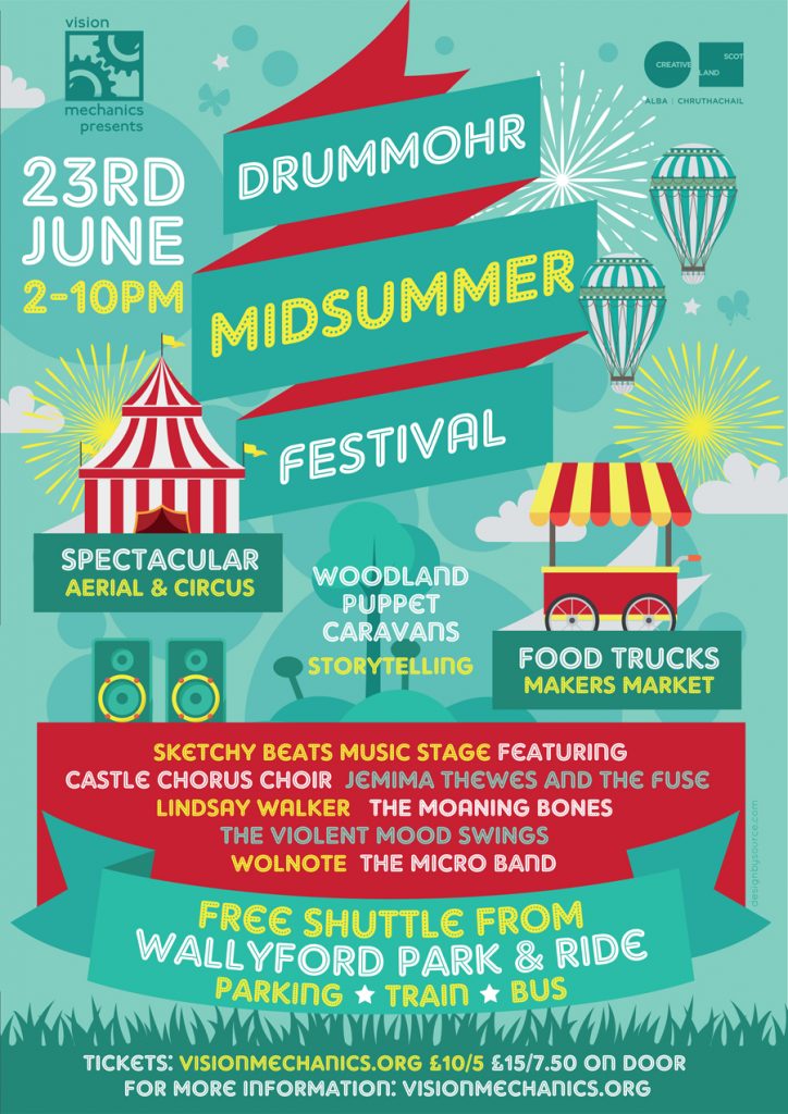 Drummohr Midsummer Festival Line up announced and Tickets on sale